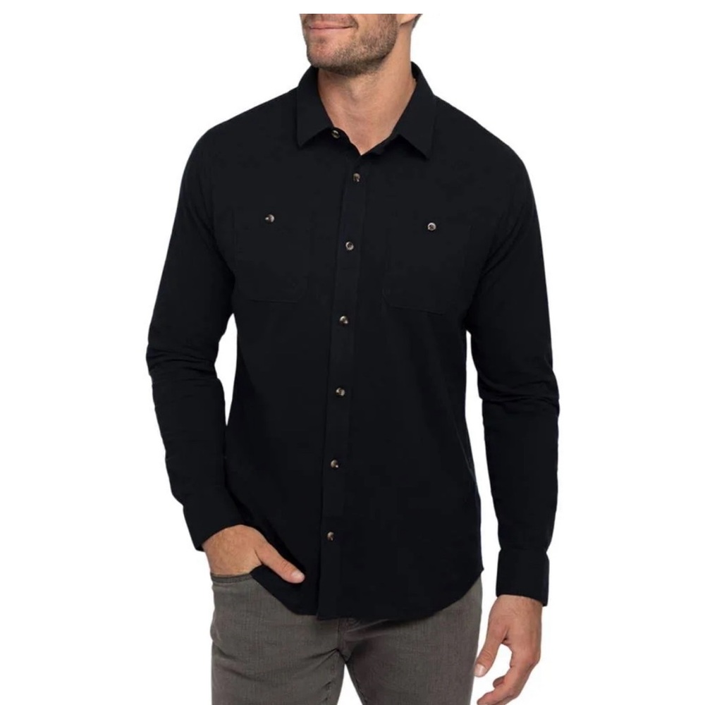 NWT Travis Mathew Cloud Flannel - Black Size M